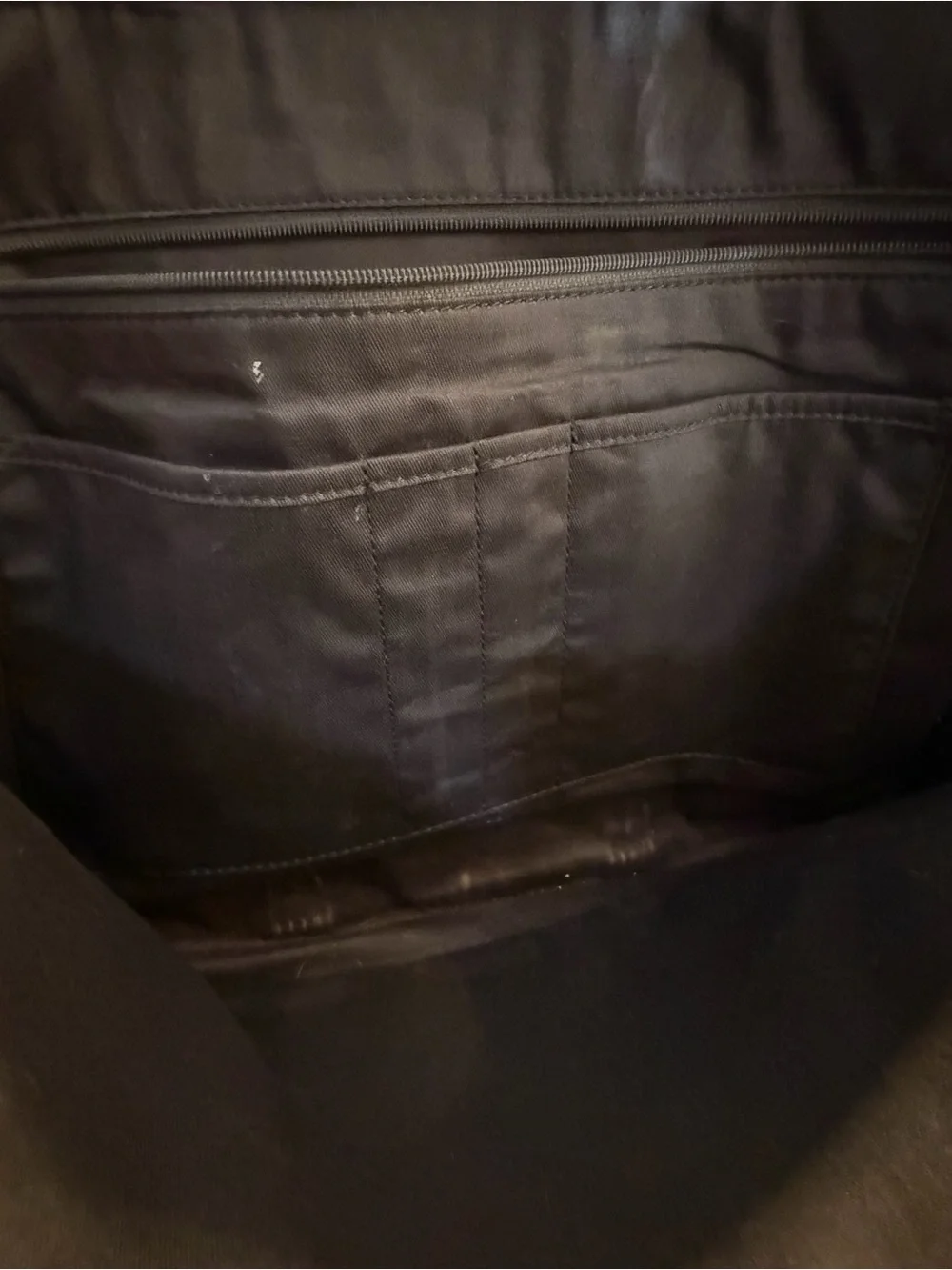 Fossil Brown Leather Briefcase with Dark Brown Accents